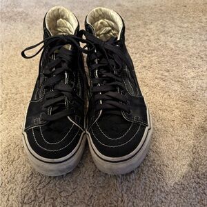 Vans Satin Black High-Top Sneakers